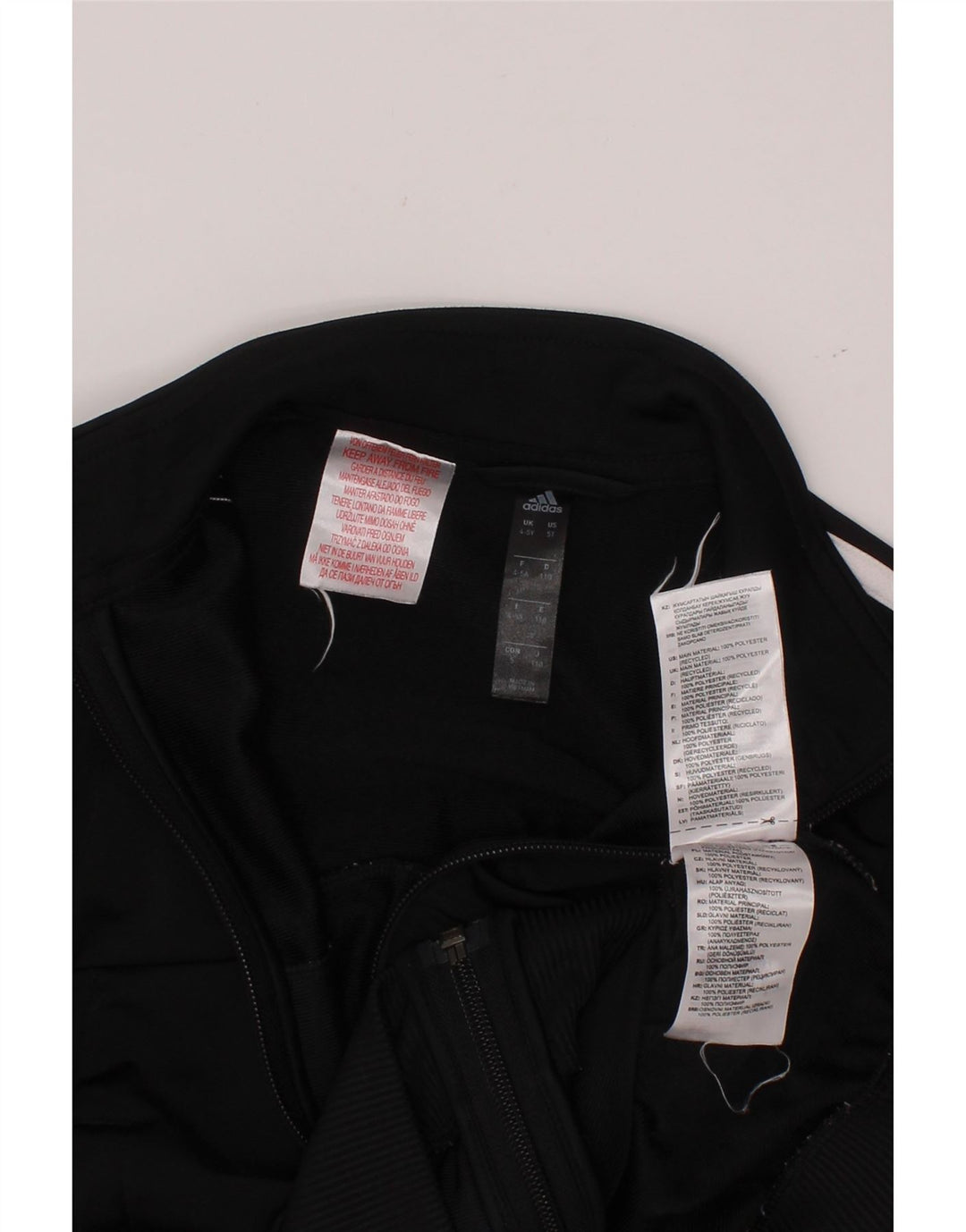 ADIDAS Aeroready-Trainingsanzug-Oberteil für Jungen, 4–5 Jahre, schwarzes Polyester