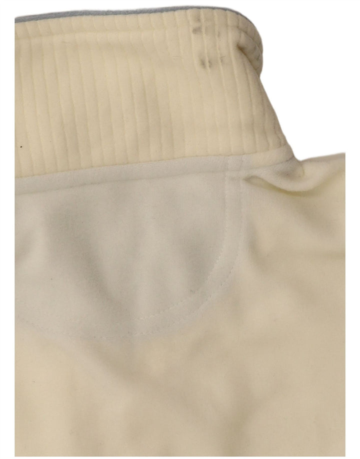 CHAMPION Easy Fit Damen-Fleecepullover mit Reißverschluss, UK 10, Größe S, gebrochenes Weiß