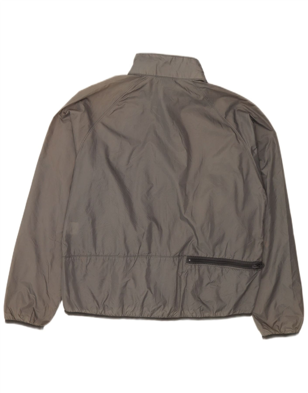 LANDS END Herren-Trainingsanzug-Oberjacke aus mittelgrauem Nylon