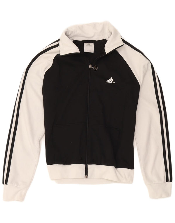 Adidas Jungen-Trainingsanzug-Top-Jacke, 11–12 Jahre, Größe L, Schwarz, Farbblock