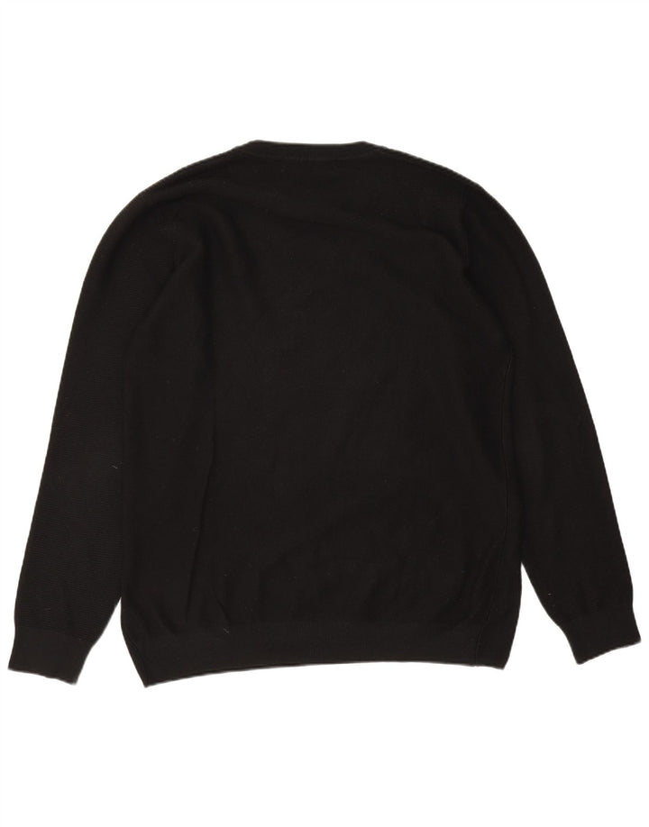 Liu Jo Herren-Pullover mit Rundhalsausschnitt, XL, schwarze Viskose
