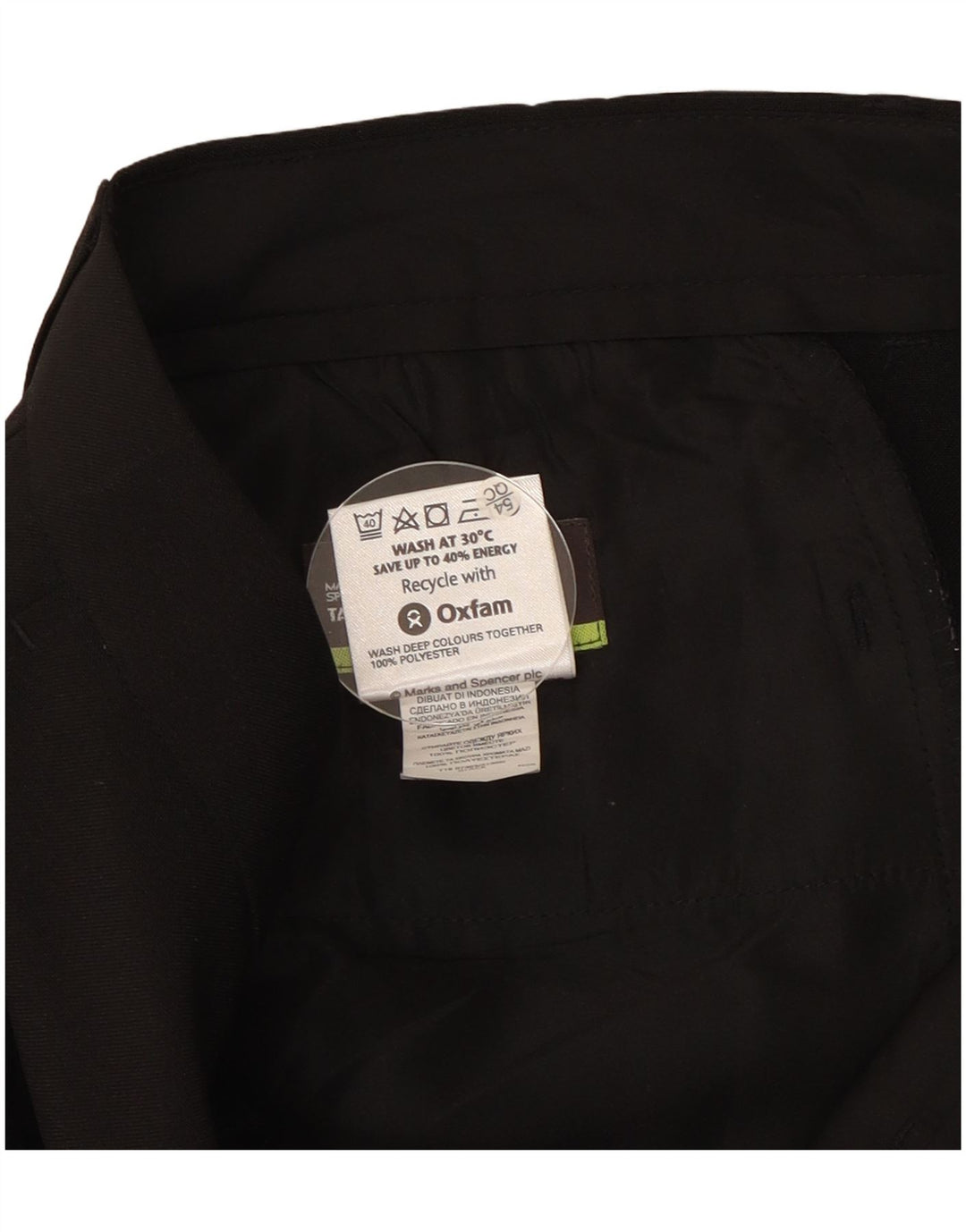 Gerade Herren-Chinohose von Marks & Spencer, W36, L29, Schwarz, Polyester