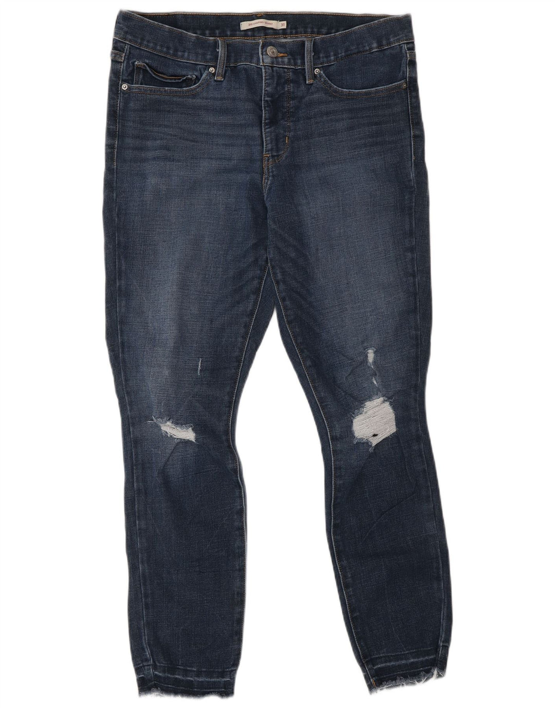 Levi's Damen 311 Distressed Shaping Skinny Jeans W31 L30 Blaue Baumwolle