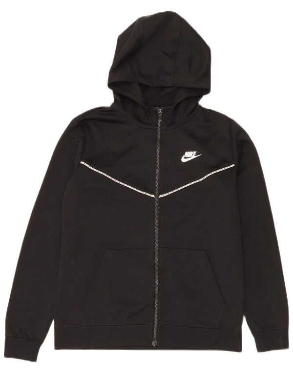 Nike Jungen-Kapuzenpullover mit Reißverschluss, 13–14 Jahre, XL, Schwarz, Polyester