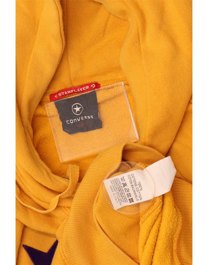 Converse Herren-Kapuzenpullover mit Grafik, groß, gelbe Baumwolle