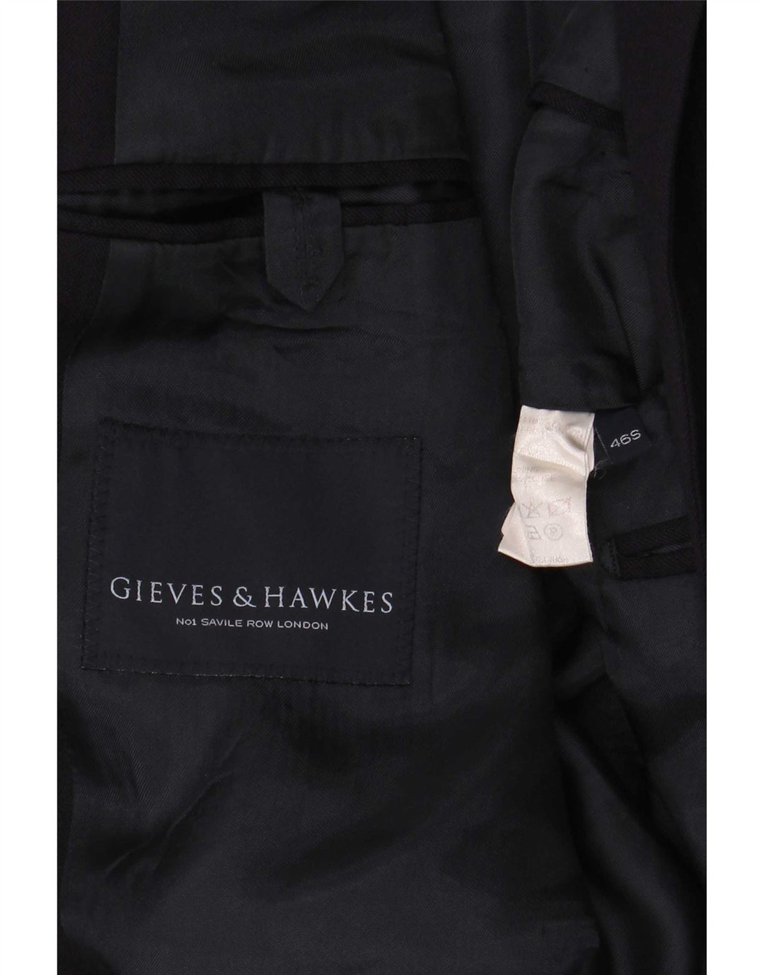 Gieves & Hawkes Herren-Blazer mit 2 Knöpfen, UK 46 3XL, marineblaue Wolle