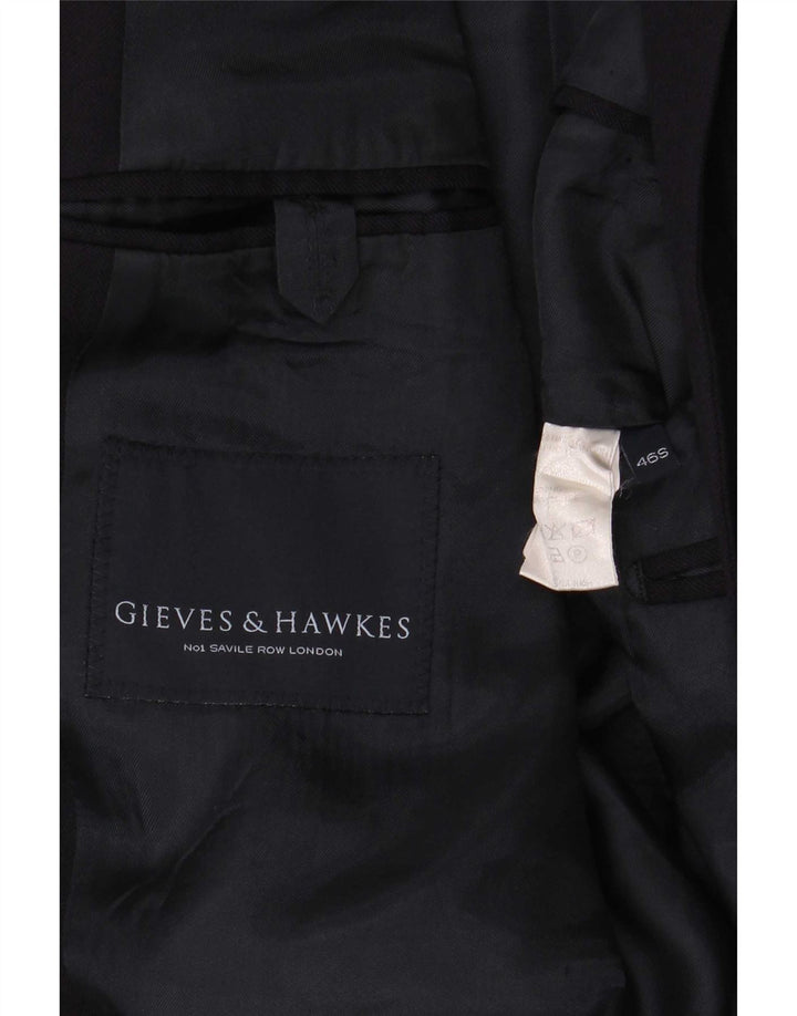 Gieves & Hawkes Herren-Blazer mit 2 Knöpfen, UK 46 3XL, marineblaue Wolle