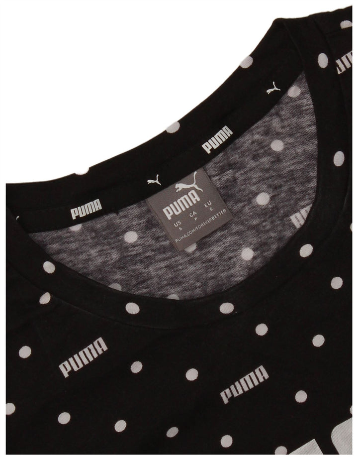 Puma Herren Grafik T-Shirt Top Small Schwarz