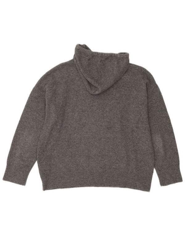 Zara Damen-Pullover mit Kapuze, übergroß, Gr. 10, Größe S, grau, Polyester