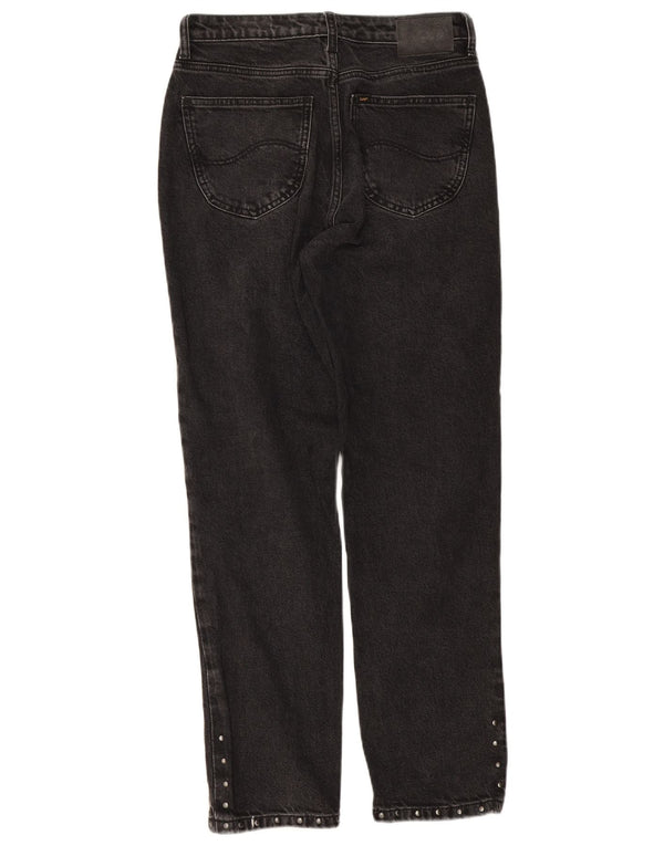 Lee Damen Carol Straight Jeans W28 L28 Schwarze Baumwolle