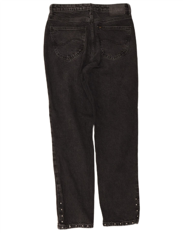 Lee Damen Carol Straight Jeans W28 L28 Schwarze Baumwolle