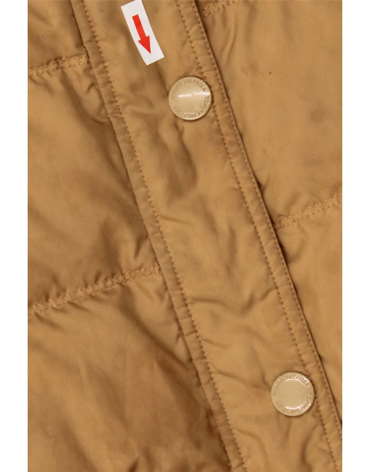 Tommy Hilfiger Wattierter Damenmantel mit Kapuze, UK 10, Größe S, braun, Polyester