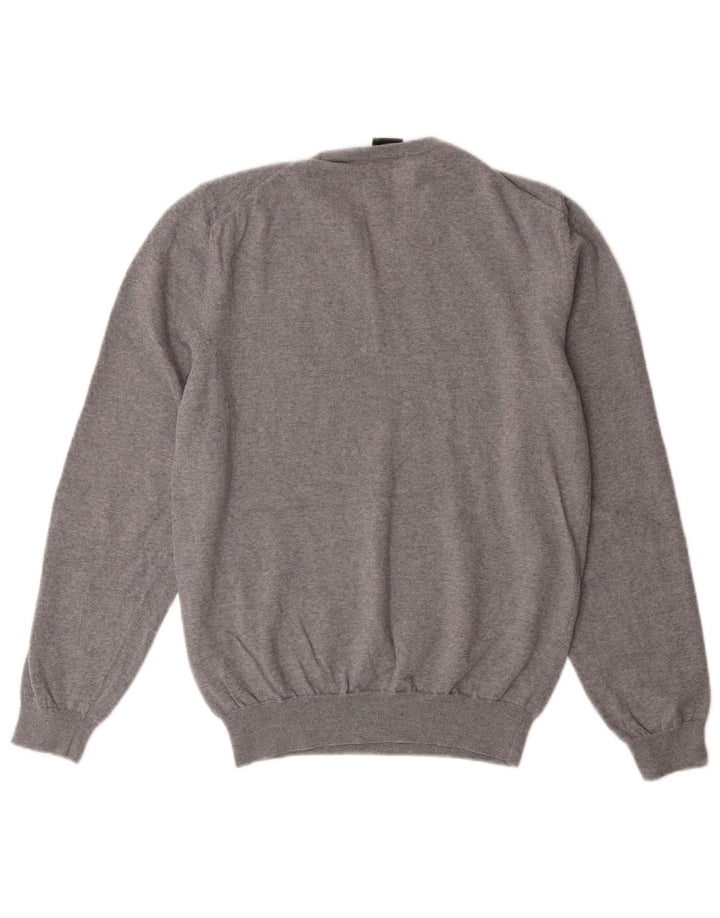 HUGO BOSS Damen-Pullover mit V-Ausschnitt, Gr. 10, Größe S, Grau