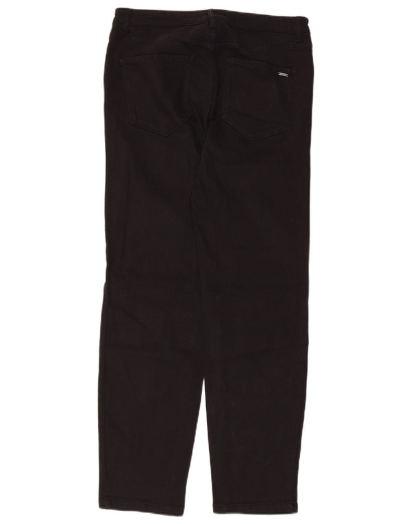 Massimo Dutti Damen Gerade Freizeithose EU 38 Small W28 L28 Schwarz
