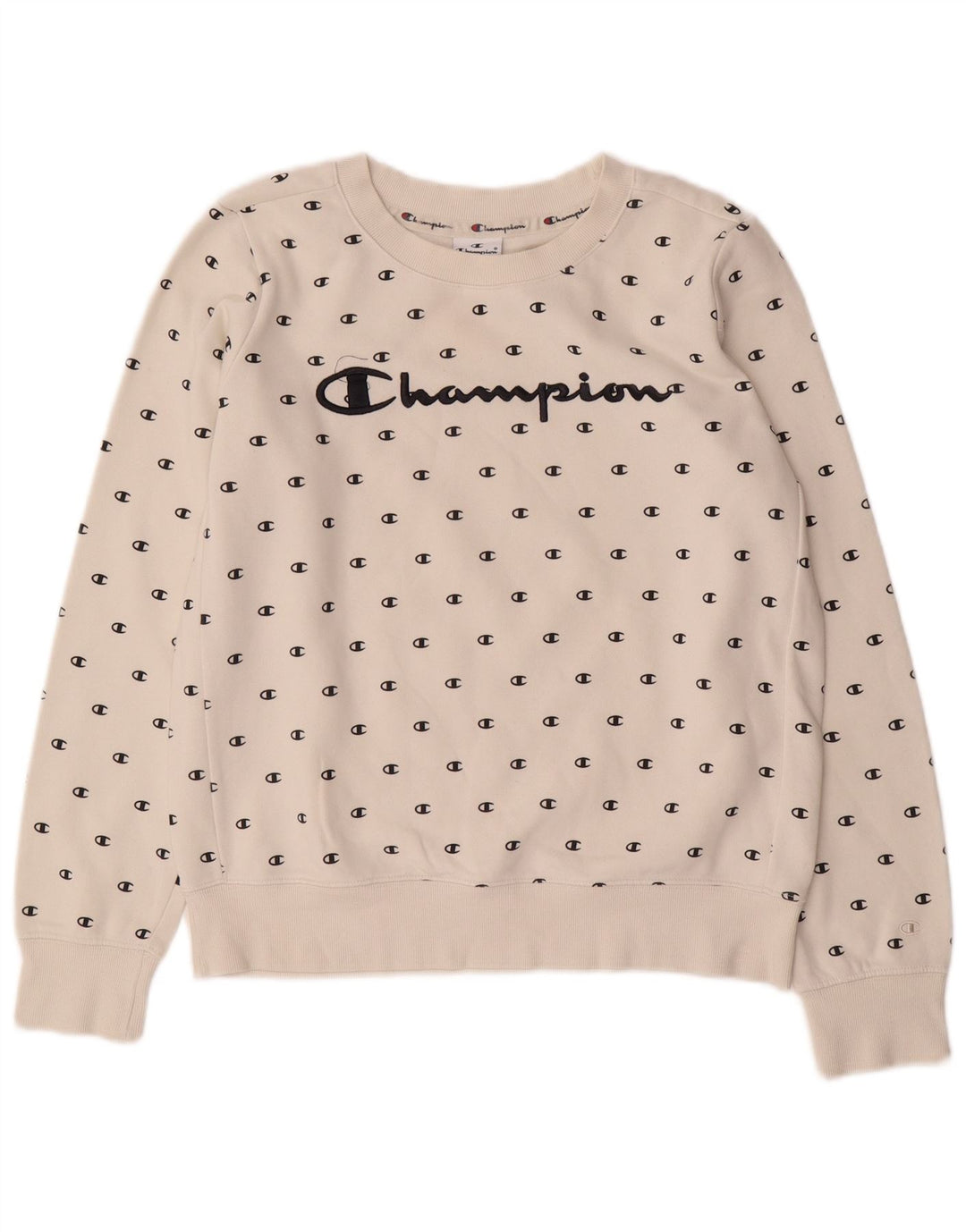 CHAMPION Damen-Sweatshirt mit Grafik, UK 14, mittelweiße Baumwolle