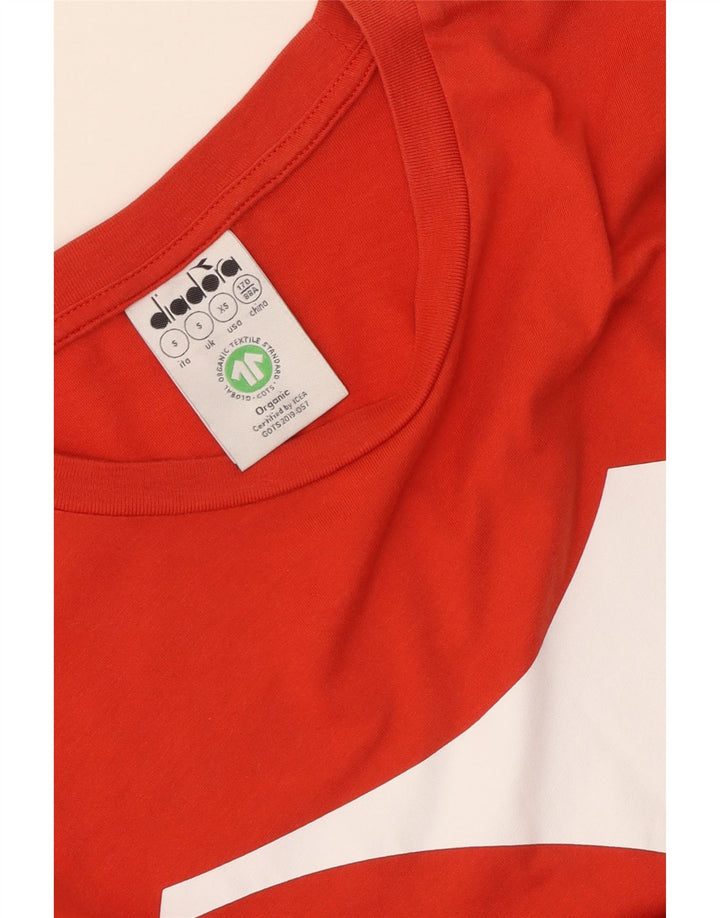 Diadora Herren T-Shirt mit Grafik, Größe S, Rot