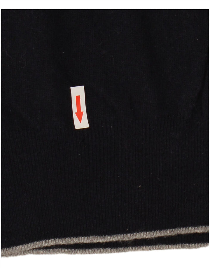 Henri Lloyd Herren-Pullover mit V-Ausschnitt, mittelschwarze Wolle
