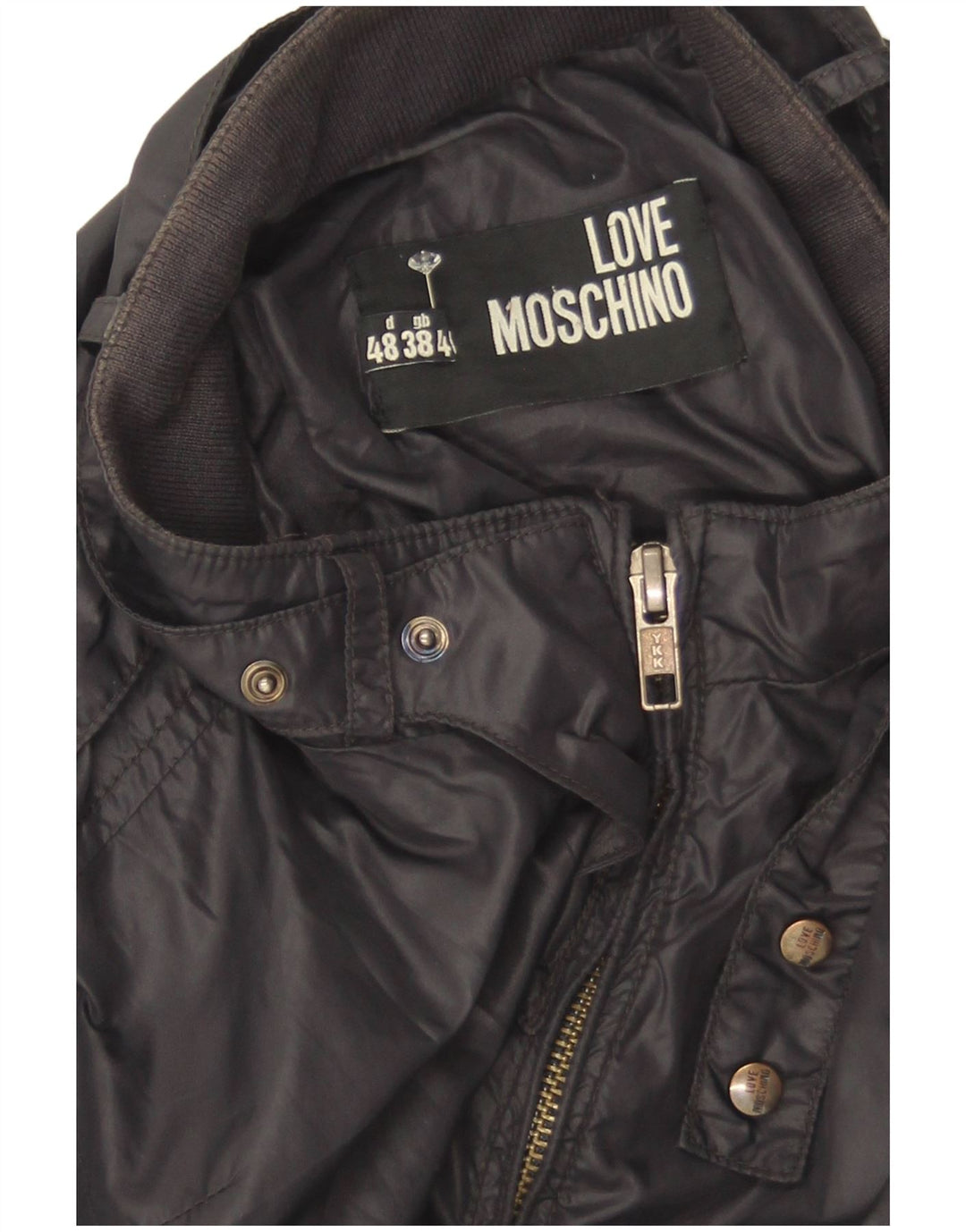 Moschino Herren Bomberjacke UK 38 Medium Schwarz Polyamid