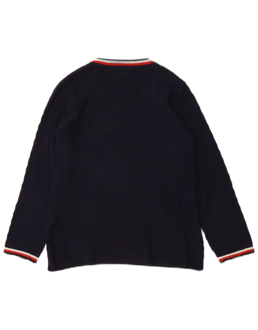 TOMMY HILFIGER Womens Crew Neck Jumper Sweater UK 12 Medium Navy Blue