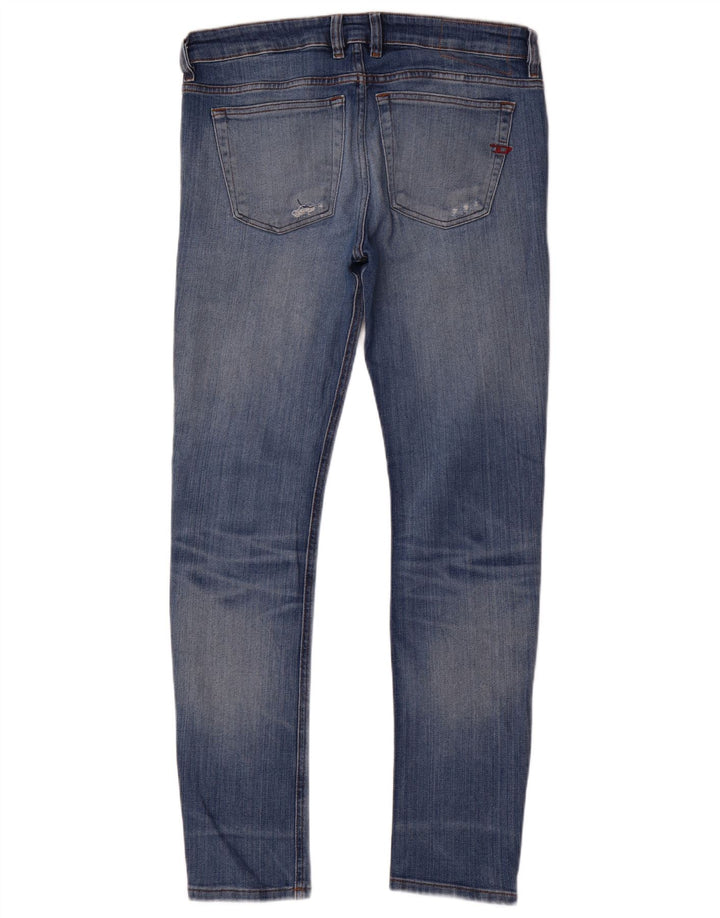 Diesel Herren Distressed Slim Jeans W32 L32 Blaue Baumwolle