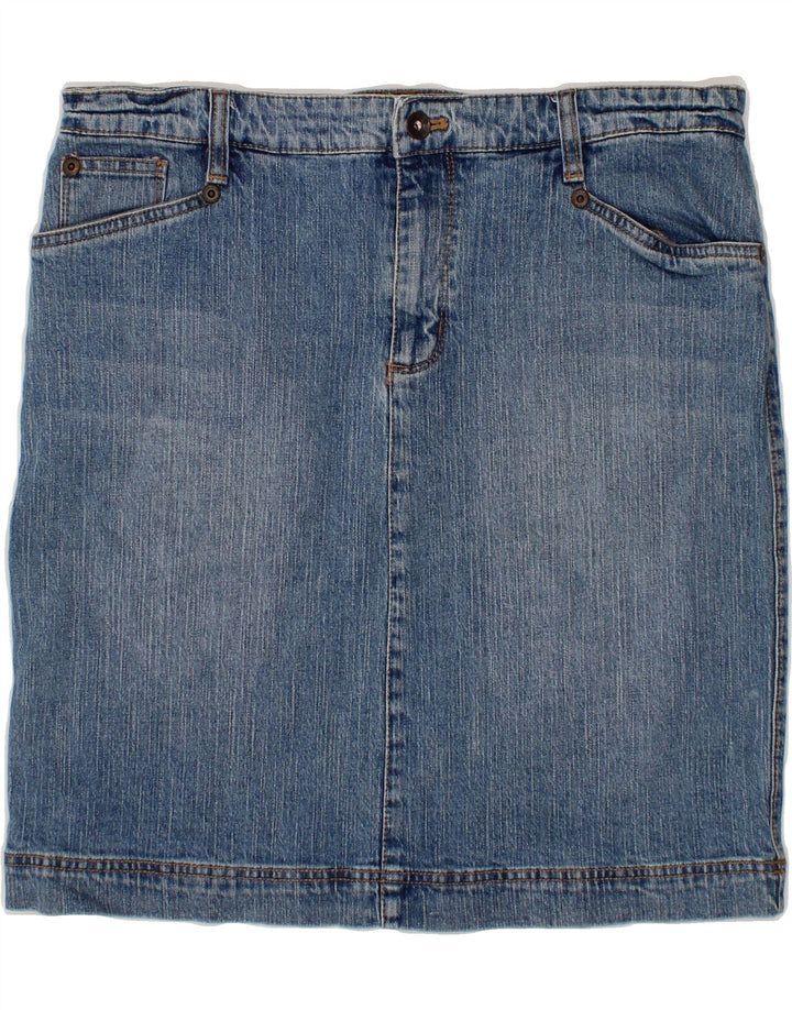 IZOD Womens Denim Skirt US 12 Large W34  Blue Cotton Vintage Izod and Second-Hand Izod from Messina Hembry 