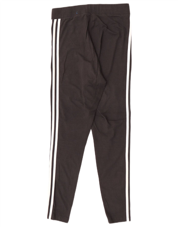 Adidas Damen Leggings UK 14 Große schwarze Baumwolle