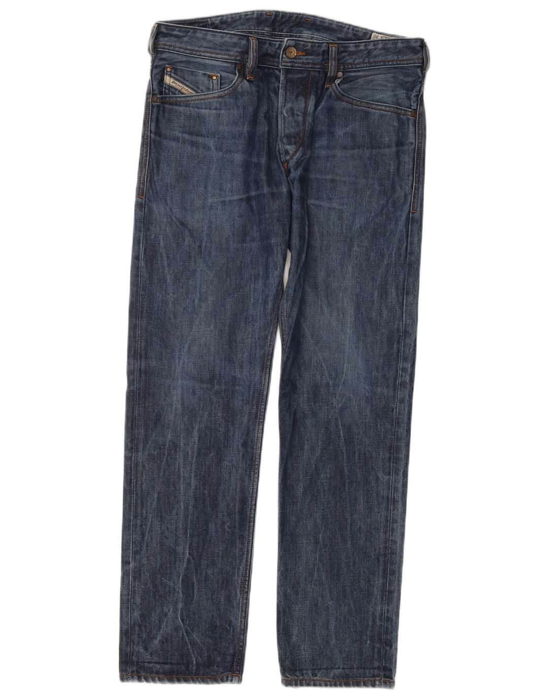 DIESEL Herren Koolter Regular Slim Tapered Jeans W32 L30 Blaue Baumwolle