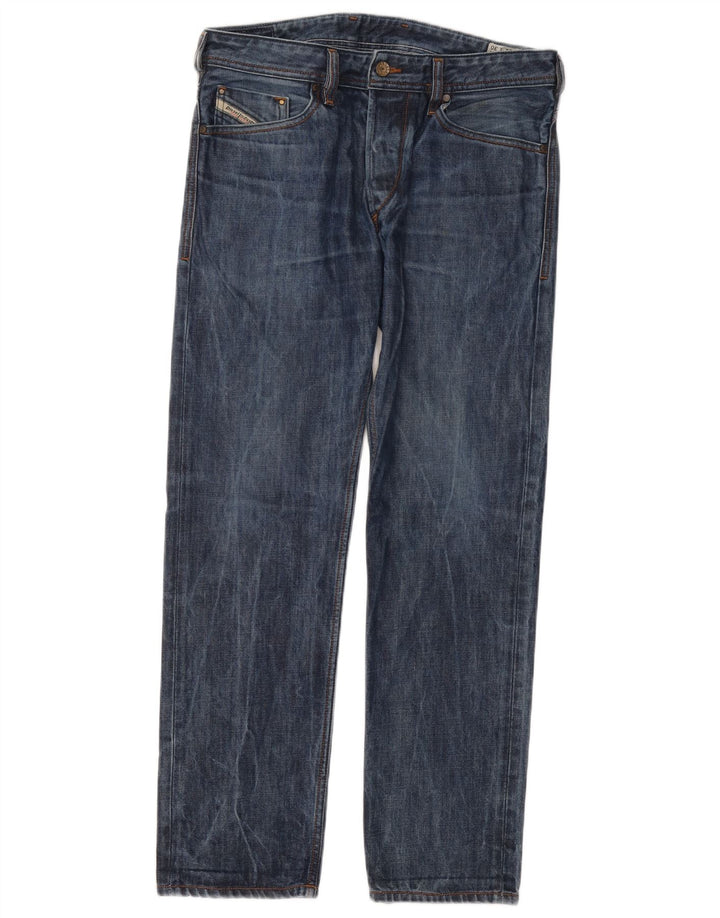 DIESEL Herren Koolter Regular Slim Tapered Jeans W32 L30 Blaue Baumwolle