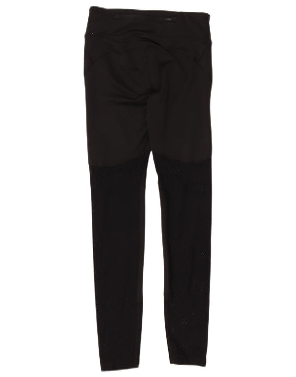 Nike Damen Dri Fit Graphic Leggings UK 4 XS Schwarz Polyester