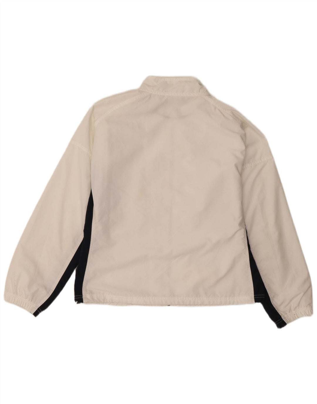 Reebok Damen-Trainingsanzug-Top-Jacke, UK 14, groß, weißes Colourblock-Polyester