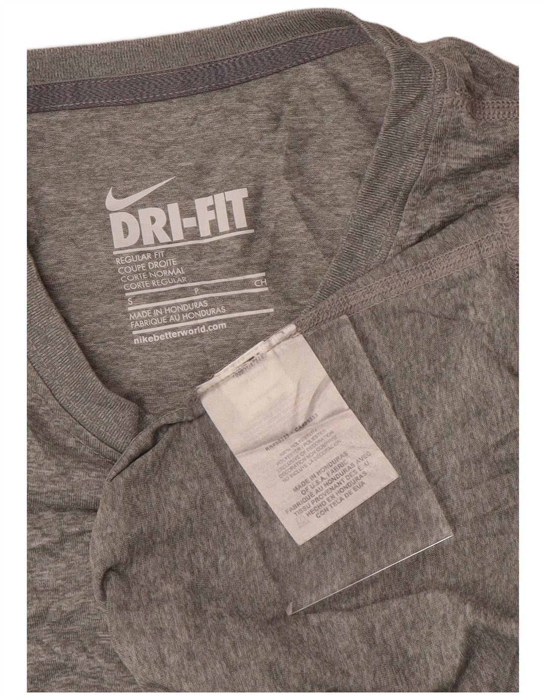 Nike Damen Dri Fit Regular Fit Top Langarm UK 10 Small Grau Polyester