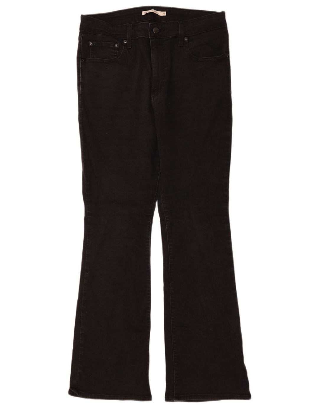 Levi's Damen 725 Bootcut-Jeans mit hohem Bund, W31 L30, schwarze Baumwolle