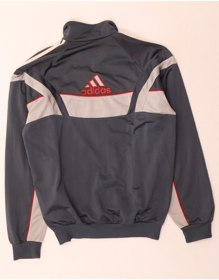 Adidas Herren Graphic Trainingsanzug Top Jacke UK 38/40 Mittelgrau Farbblock