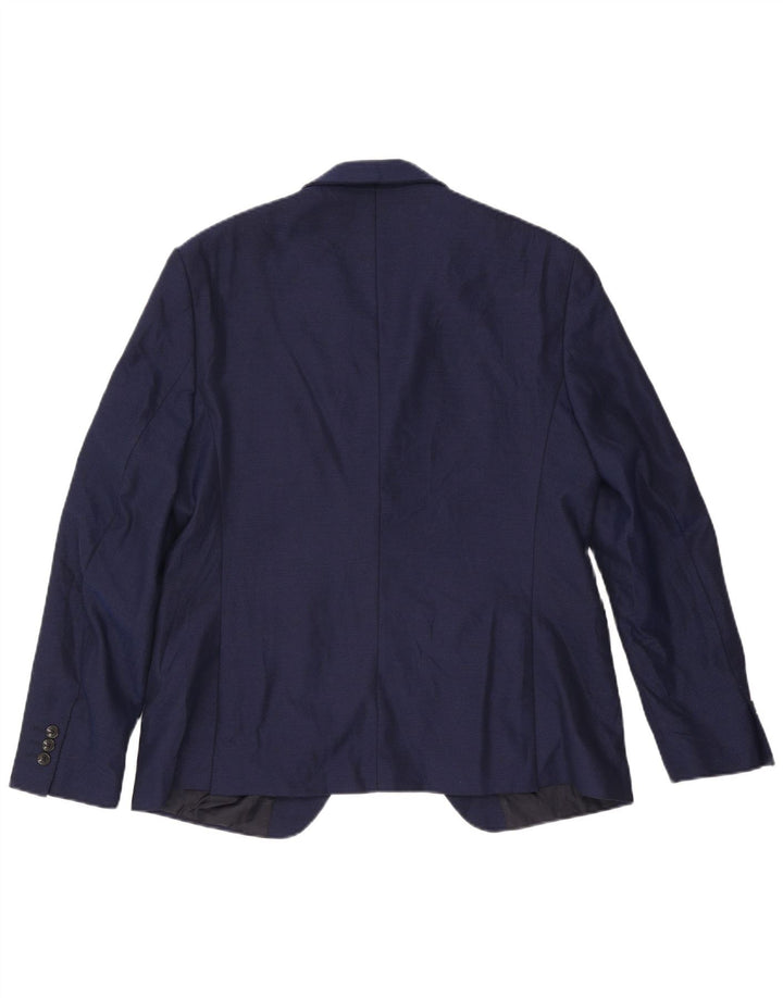 Zara Herren 1-Knopf-Blazerjacke EU 54 XL Marineblau