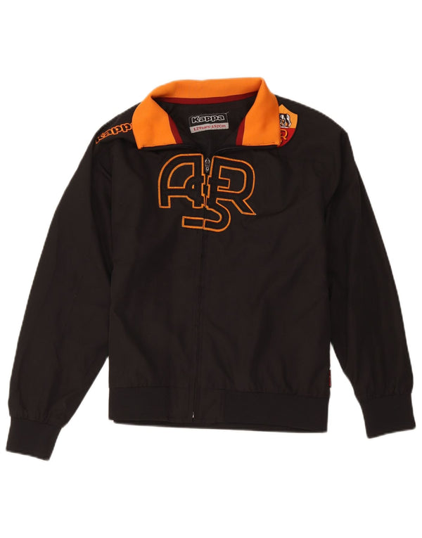 Kappa Boys As Roma Graphic Bomberjacke 11–12 Jahre Schwarzer Farbblock