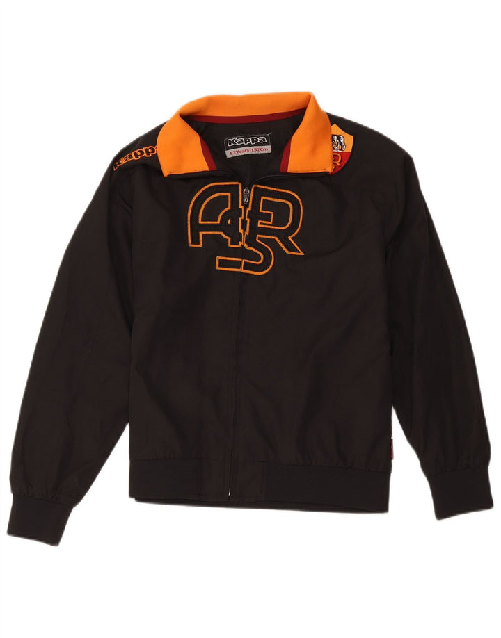 Kappa Boys As Roma Graphic Bomberjacke 11–12 Jahre Schwarzer Farbblock