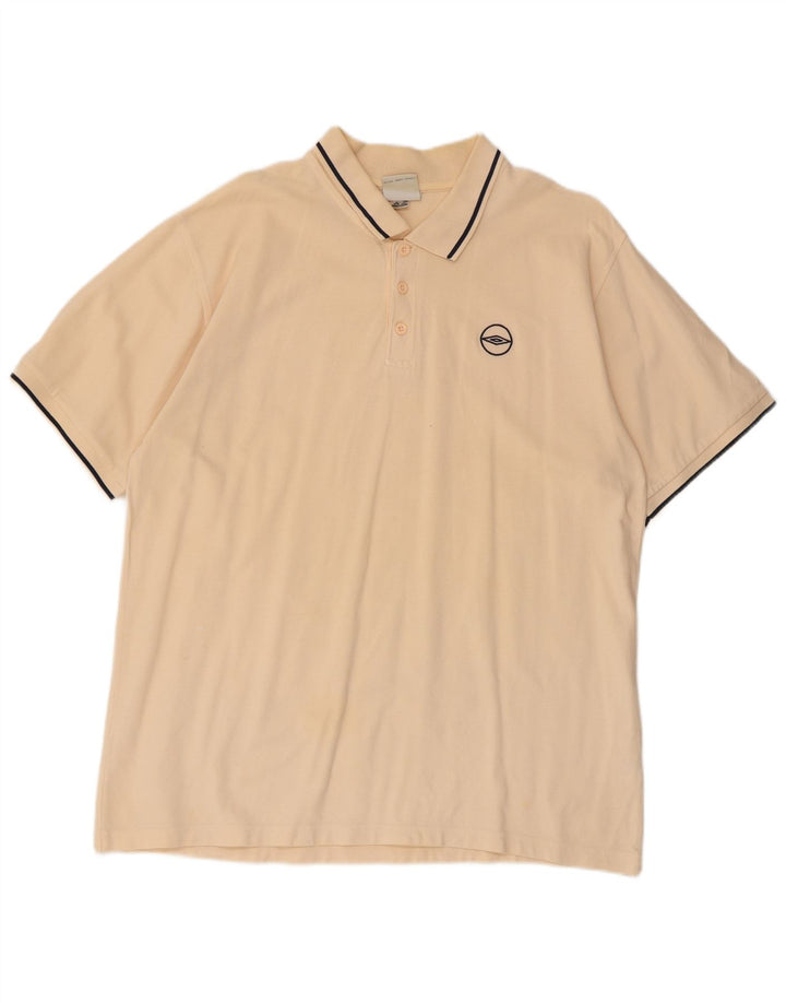 Umbro Herren Poloshirt XL Beige Baumwolle