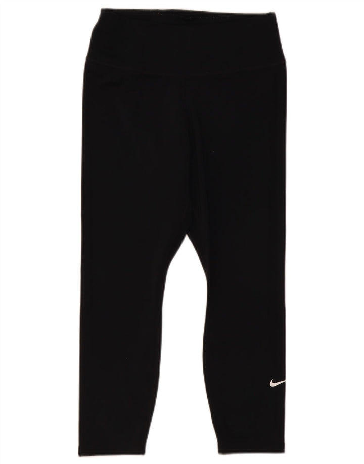 Nike Damen Dri Fit Capri Leggings UK 8 Small Schwarz