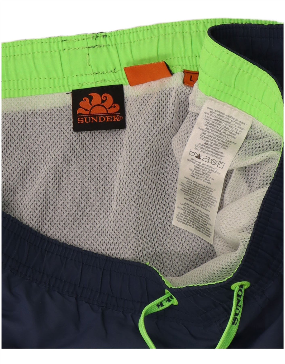 Sundek Herren-Badeshorts, groß, marineblaues Nylon