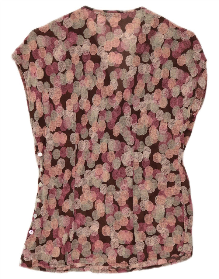 MARKS & SPENCER Ärmelloses Blusenoberteil für Damen UK 12 Mittellila Geometrisch