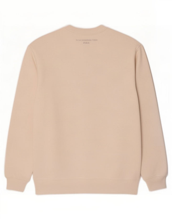 Zara Herren-Sweatshirt mit Grafik, Größe S, gebrochenes Weiß