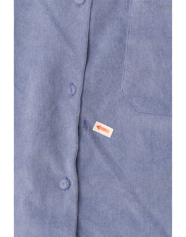 Zara Damen-Overshirt, übergroßes Hemd, UK 14, mittelblaues Polyester