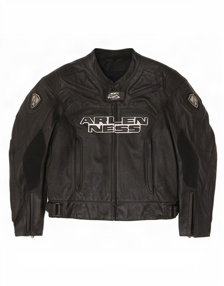 Arlen Ness Damen Motorstyle Graphic Racer Jacke Größe 42 Large Schwarz