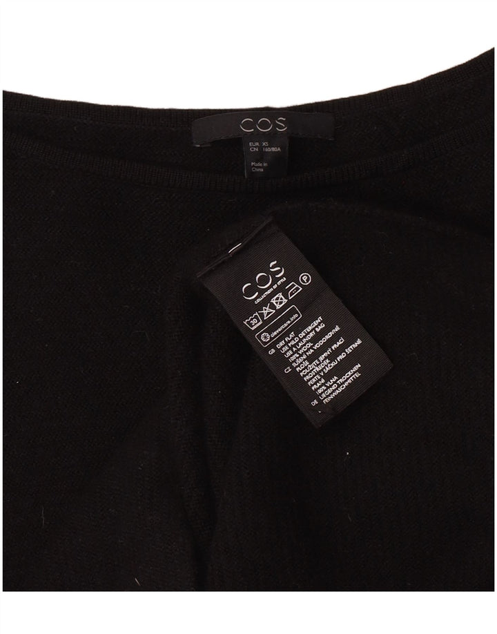 Cos Womens Jumper Dress UK 6 XS Black Wool