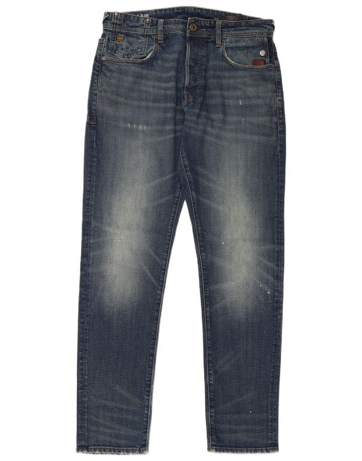 G-STAR Herren Slim Jeans W32 L34 Blaue Baumwolle