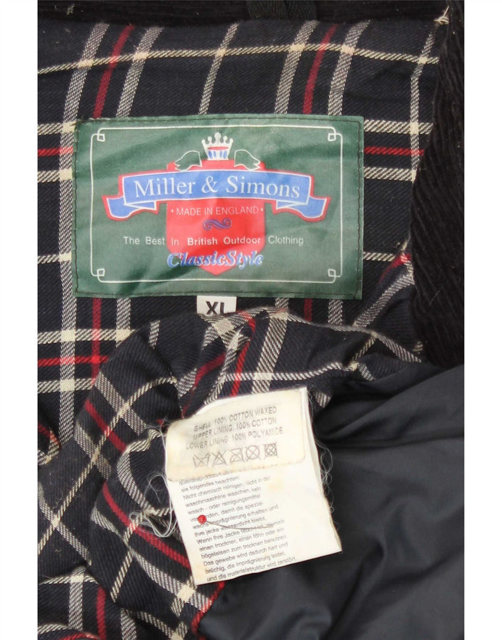 Miller & Simons Herrenjacke aus gewachster Baumwolle, UK 42 XL, Schwarz