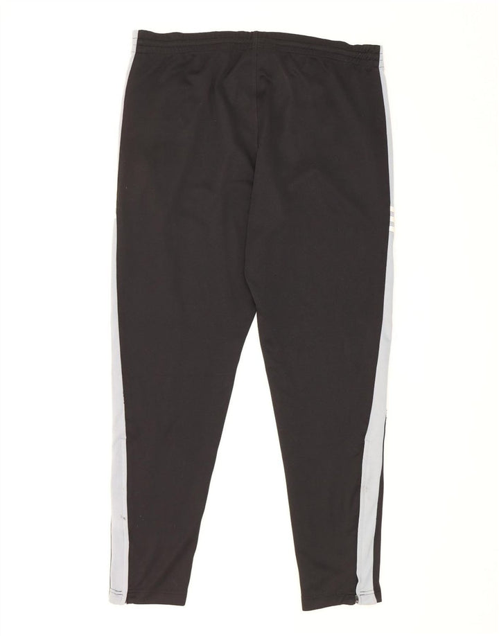 Adidas Herren-Trainingshose UK 40/42 Mittelschwarzes Colourblock-Polyester