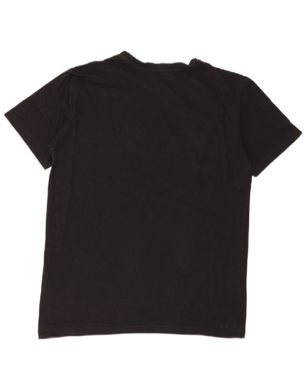 Trussardi Jungen-T-Shirt mit Grafik, 15–16 Jahre, schwarze Baumwolle