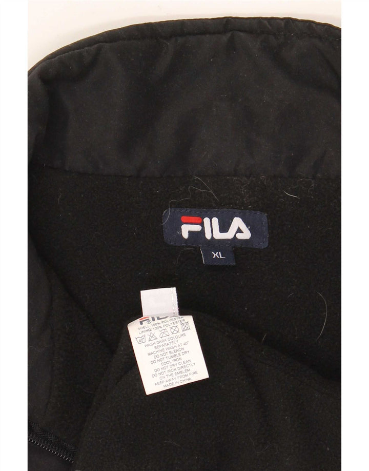 Fila Herren Pullover Windjacke UK 42 XL Schwarz Polyester