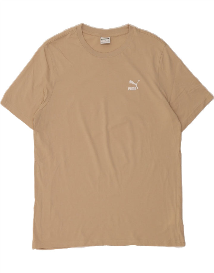 PUMA Mens T-Shirt Top Large Beige Cotton Vintage Puma and Second-Hand Puma from Messina Hembry 